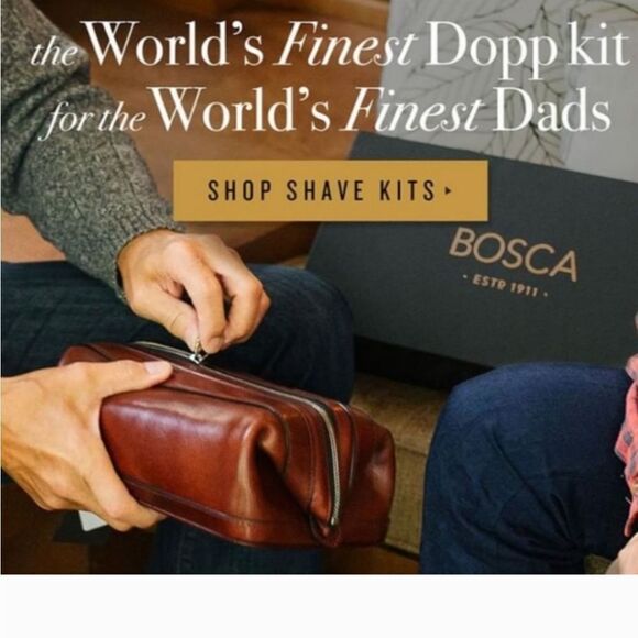 Vintage Bosca Brown Toiletry Bag with Genuine Leather and Zipper Closure - Picture 14 of 16